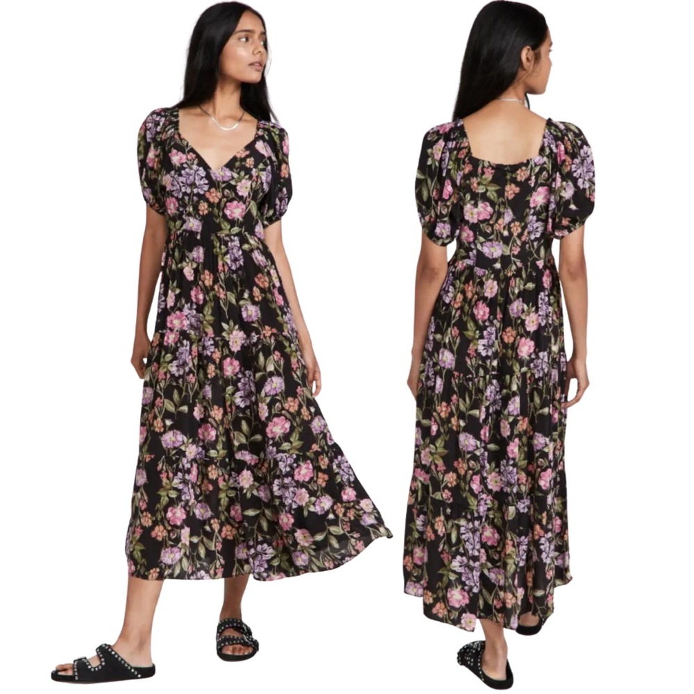 Anthropology Yumi Kim Rhonda Dress in Hope Field Black Size  Small